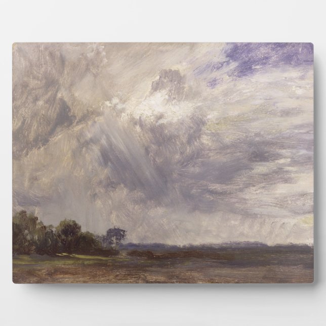 John Constable | Landscape with Grey Windy Sky, c. Plaque (Front)