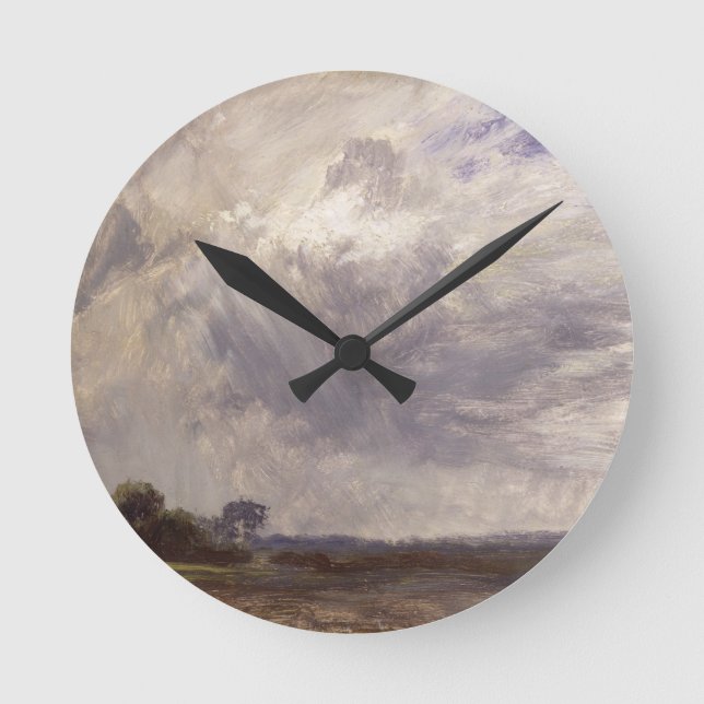 John Constable | Landscape with Grey Windy Sky, c. Round Clock (Front)