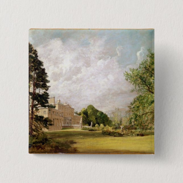 John Constable | Malvern Hall, Warwickshire, c.182 2 Inch Square Button (Front)