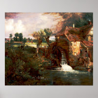 John Constable - Parham Mill (Modified)