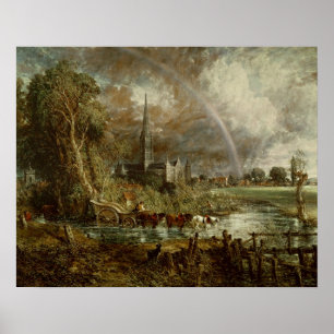 John Constable Salisbury Cathedral From the Mead Poster