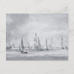 John Constable Shipping in the Thames Postcard