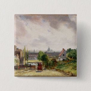 John Constable Sir Richard Steele's Cottage, Ham 2 Inch Square Button