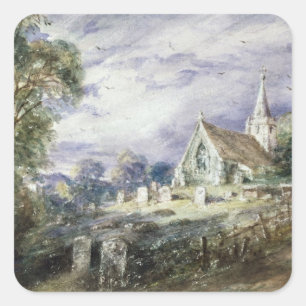 John Constable   Stoke Poges Church Square Sticker