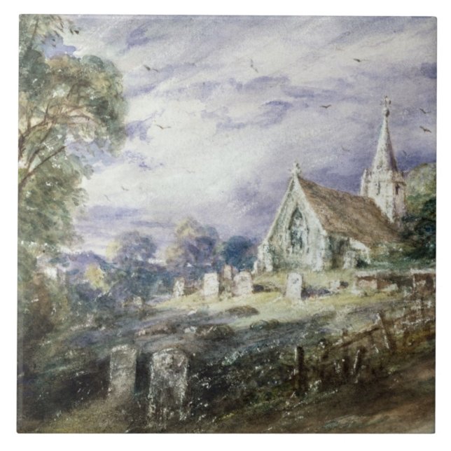 John Constable | Stoke Poges Church Tile (Front)