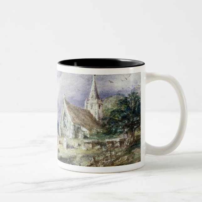 John Constable | Stoke Poges Church Two-Tone Coffee Mug (Right)