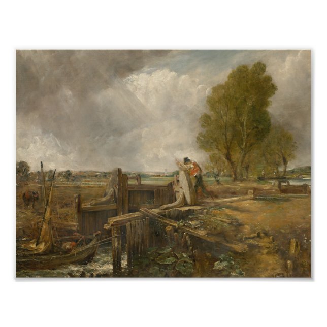 John Constable - Study of a Boat Passing a Lock Photo Print (Front)