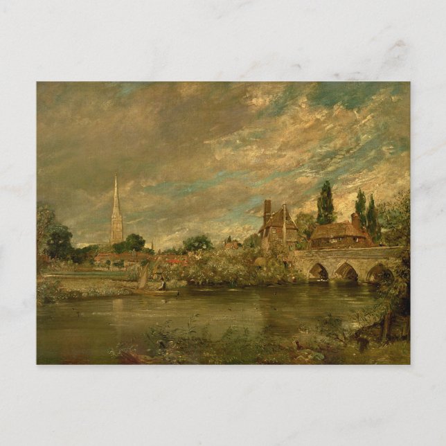 John Constable | The Bridge of Harnham and Salisbu Postcard (Front)