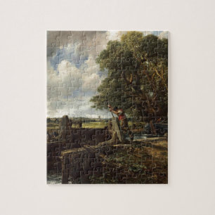 John Constable - The Lock - Countryside Landscape Jigsaw Puzzle