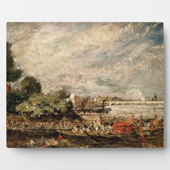 John Constable | Waterloo Bridge from above Whiteh Plaque (Front)
