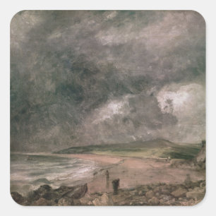 John Constable Weymouth Bay with Approaching Sto Square Sticker
