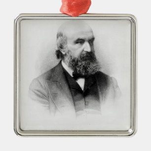 John Couch Adams, engraved by George J. Stodart Metal Ornament