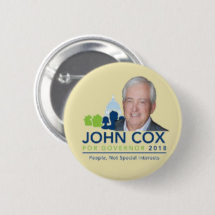 John COX Governor 2018 2 Inch Round Button