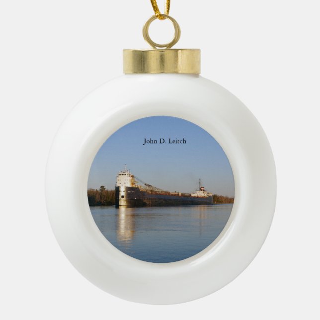 John D. Leitch ball or snowflake ornament (Front)