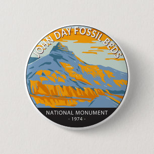 John Day Fossil Beds National Monument Oregon  2 Inch Round Button