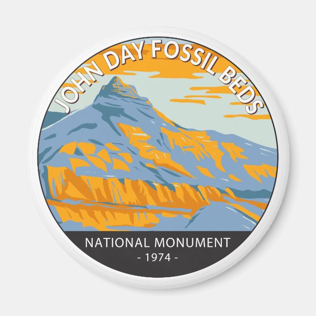 John Day Fossil Beds National Monument Oregon Magnet (Front)