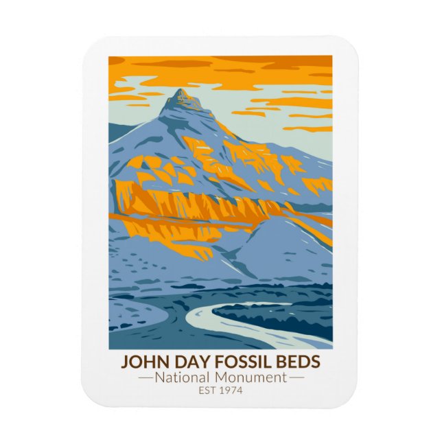 John Day Fossil Beds National Monument Oregon Magnet (Vertical)