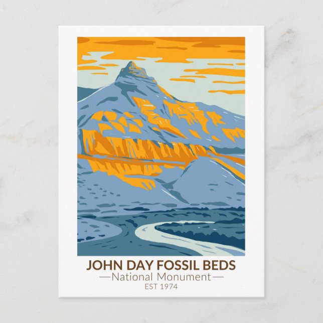John Day Fossil Beds National Monument Oregon Post Postcard (Front)