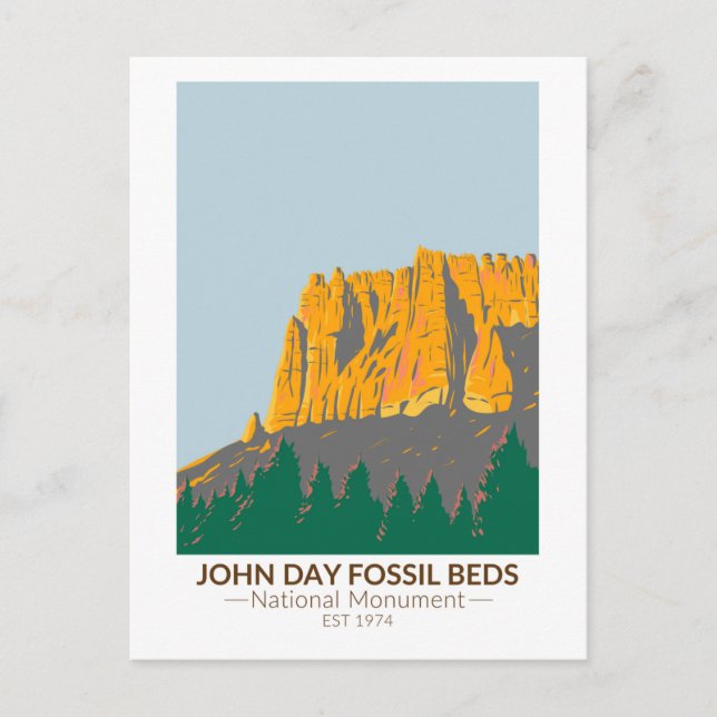 John Day Fossil Beds National Monument Oregon Postcard (Front)