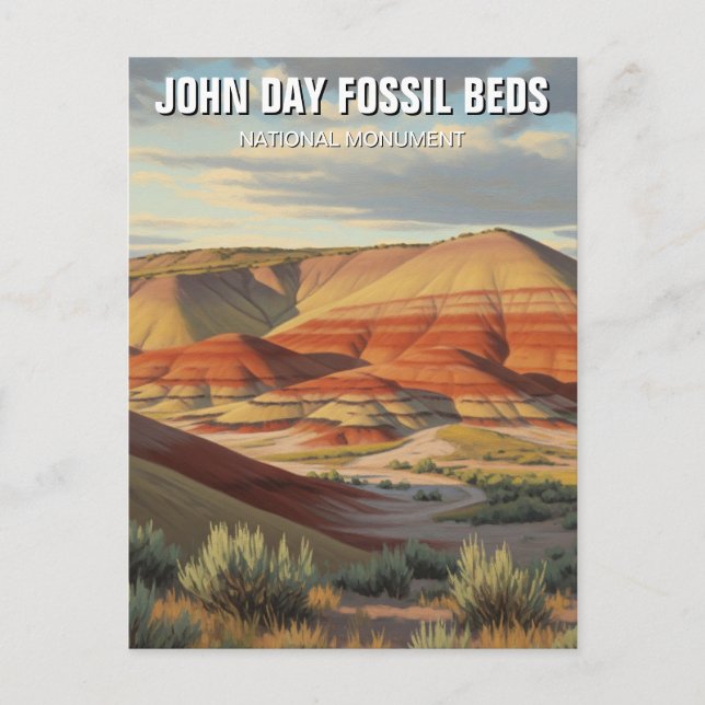 John Day Fossil Beds National Monument Oregon Postcard (Front)