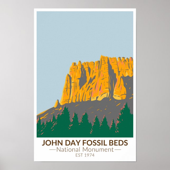 John Day Fossil Beds National Monument Oregon Poster (Front)