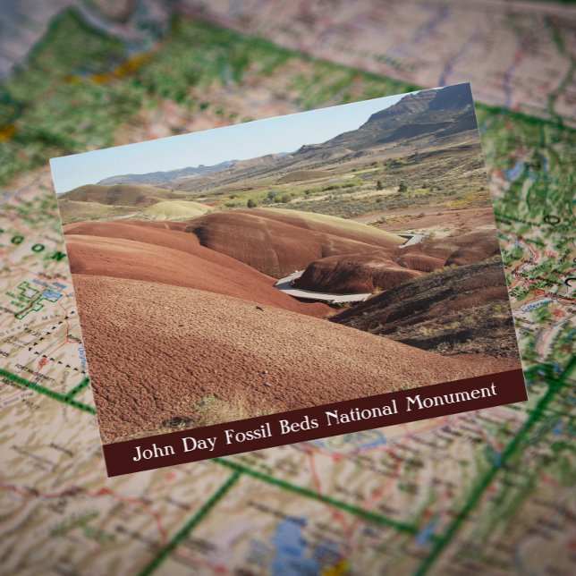 John Day Fossil Beds National Monument Travel Postcard (In Situ Map)