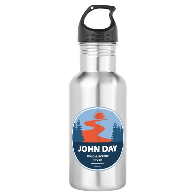 John Day Wild and Scenic River Oregon 532 Ml Water Bottle (Front)