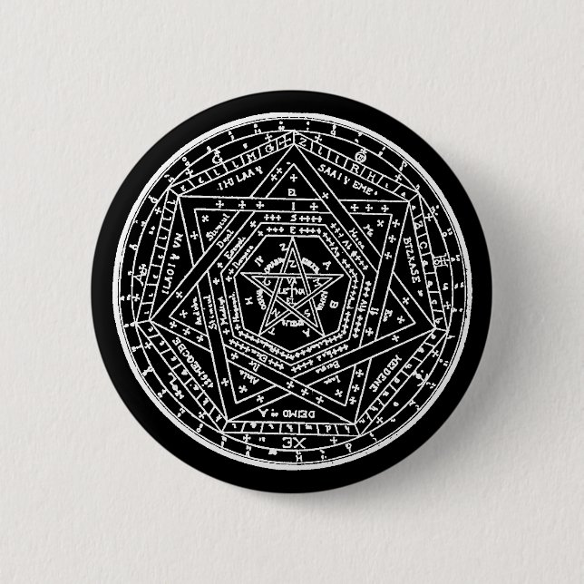 John Dee Tablet 2 Inch Round Button (Front)