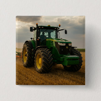 John Deere 2 Inch Square Button