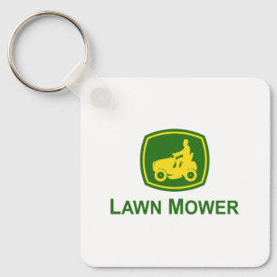 John Deere Mower Art Keychain