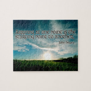 John Dewey Inspirational Quote "Starting point" Jigsaw Puzzle