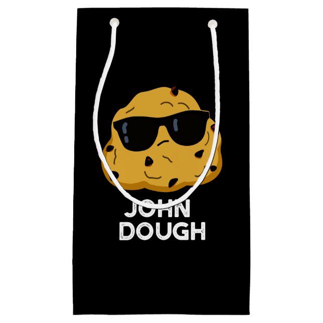 John Dough Funny Baking Pun Dark BG Small Gift Bag (Front)
