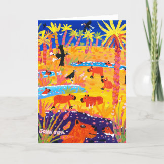 John Dyer Art Card Brazilian Capybara