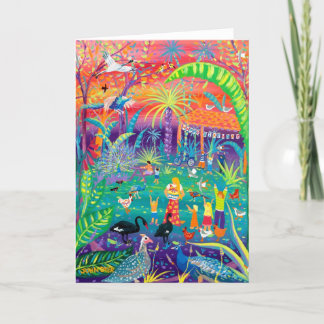 John Dyer Art Card Happy Birthday at the Zoo