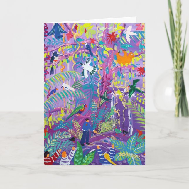 John Dyer Art Card Tropical House with Sloth (Front)