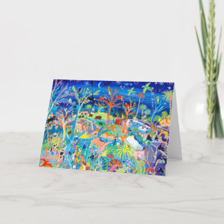 John Dyer Art Card Zoo at night