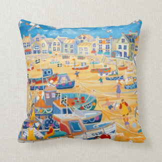 John Dyer St Ives cushion. Cornwall Throw Pillow