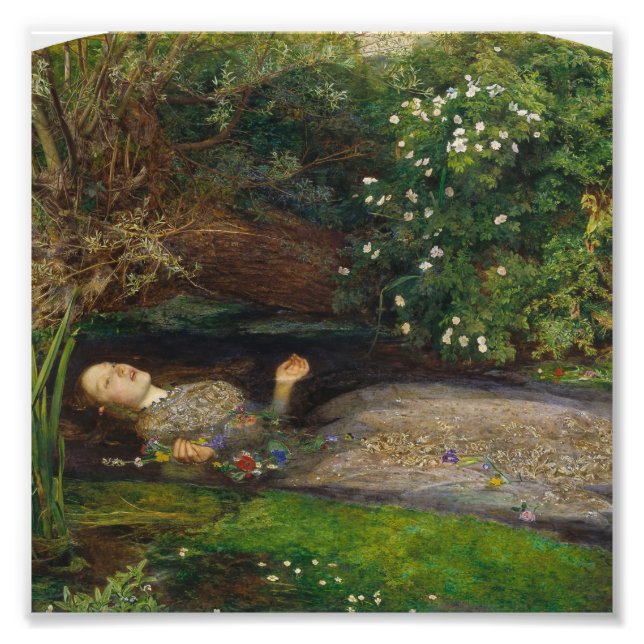 John Everett Millais - Ophelia Photo Print (Front)