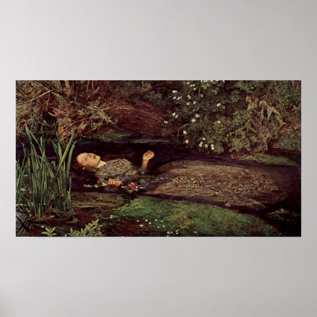 John Everett Millais Poster Ophelia (Devant)