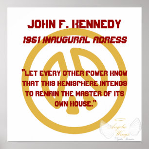 John F, Kennedy 1961 Inaugural A ddress-Customize Poster