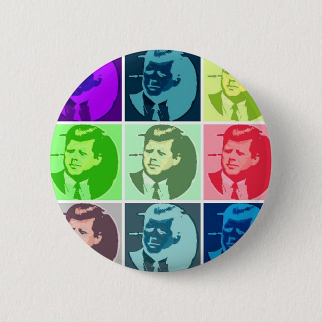 John F Kennedy 2 Inch Round Button (Front)