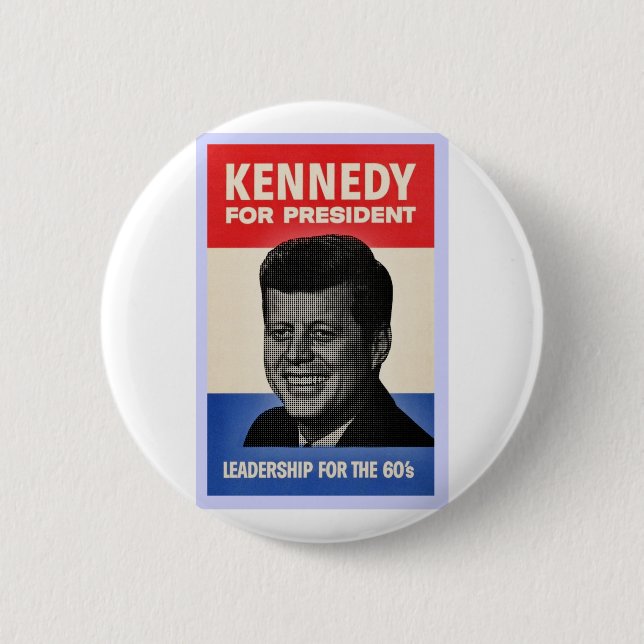 John F Kennedy 2 Inch Round Button (Front)