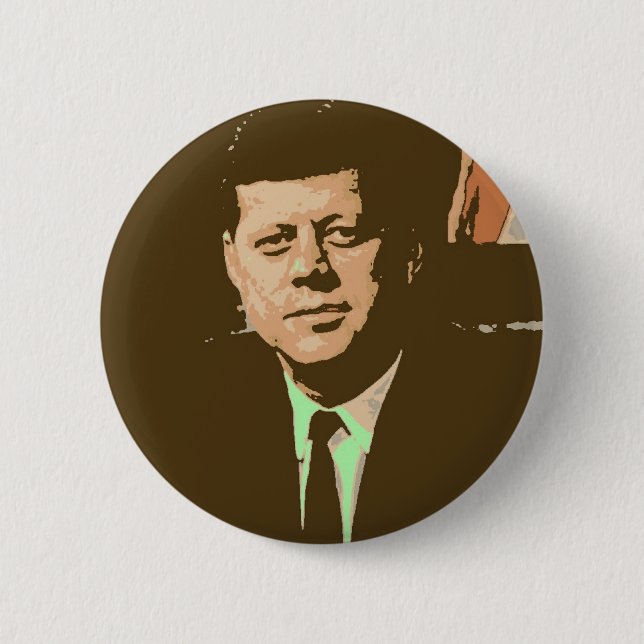 John F Kennedy 2 Inch Round Button (Front)