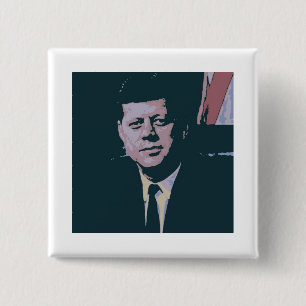 John F. Kennedy 2 Inch Square Button