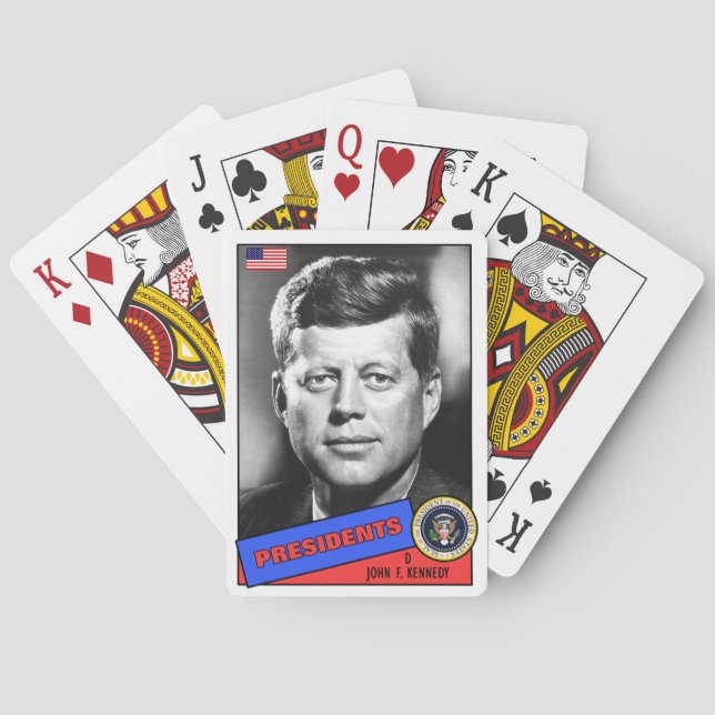 John F. Kennedy Baseball Card (Back)