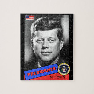 John F. Kennedy Baseball Card Jigsaw Puzzle