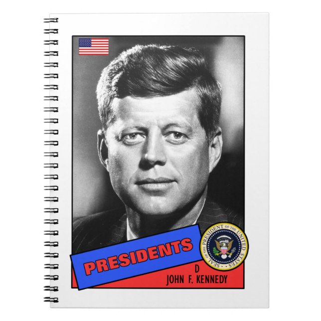 John F. Kennedy Baseball Card Notebook (Front)