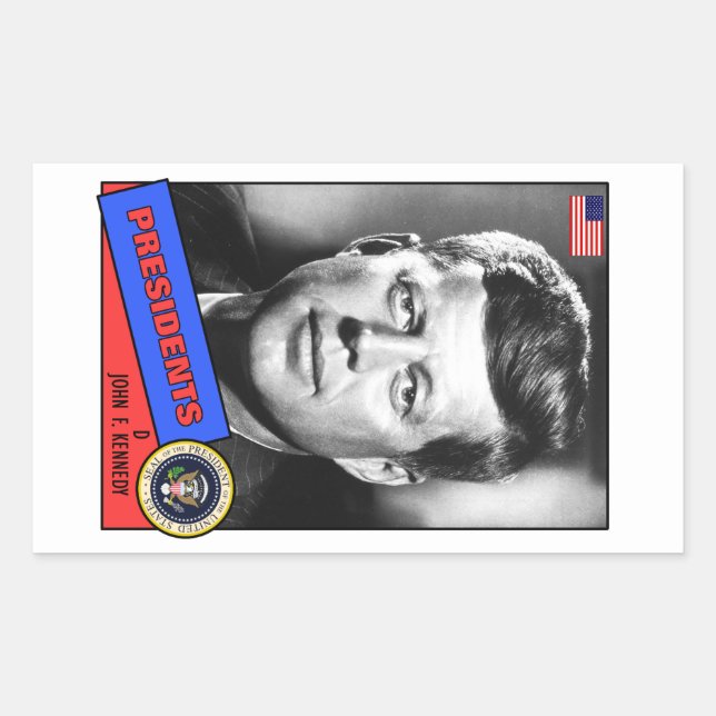 John F. Kennedy Baseball Card Sticker (Front)