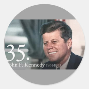 John F Kennedy Classic Round Sticker