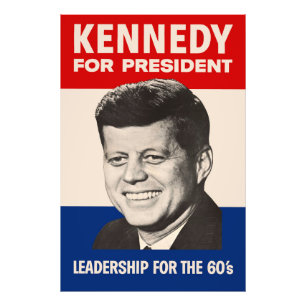 John F. Kennedy For President JFK Campaign Photo Print